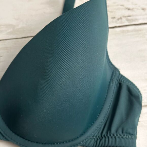 Shein Womens Full Figure Blue/Green Satin Bra Style # 75C‎ Underwire Size 36C - Picture 3 of 12